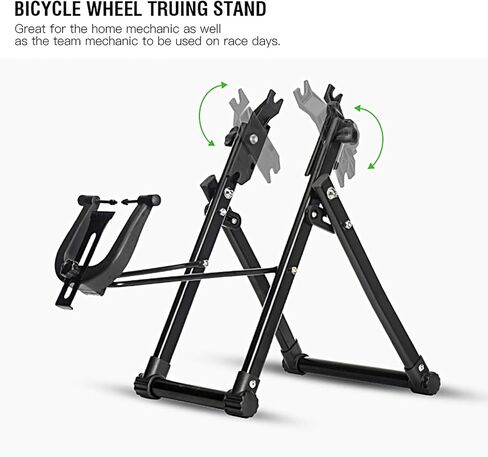 Ejoyous Wheel Truing Stand, Foldable Maintenance Holder Stand, Sturdy Cycling Repair Stand Accessory Fit for 16 to 29 Inch Wheel in Saudi Arabia