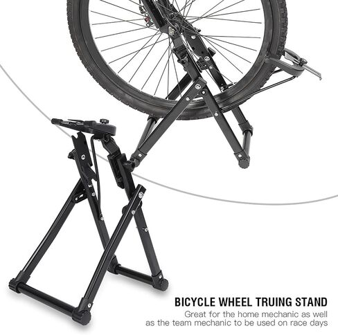 Ejoyous Wheel Truing Stand, Foldable Maintenance Holder Stand, Sturdy Cycling Repair Stand Accessory Fit for 16 to 29 Inch Wheel in Saudi Arabia