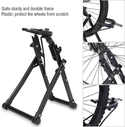 Ejoyous Wheel Truing Stand, Foldable Maintenance Holder Stand, Sturdy Cycling Repair Stand Accessory Fit for 16 to 29 Inch Wheel in Saudi Arabia