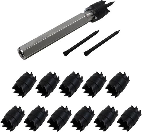 14-Pack Spot Weld Cutter Sets Double Sided, 3/8" Spot Weld Cutter Remover Drill Bits Hex Sheet Metal Hole Cutter Remover New Fit for Power Drill Spot Welding in Saudi Arabia