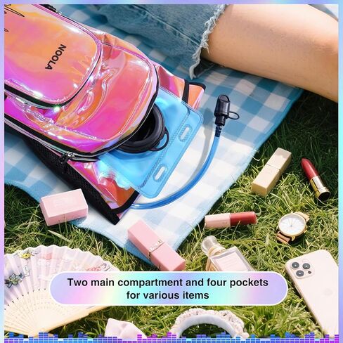 حقيبة ظهر ترطيب نولا رايف ، حقيبة ظهر للماء مع 2L من المثانة المائية ، إكسسوارات مهرجان أساسية للنساء الرجال in Kuwait