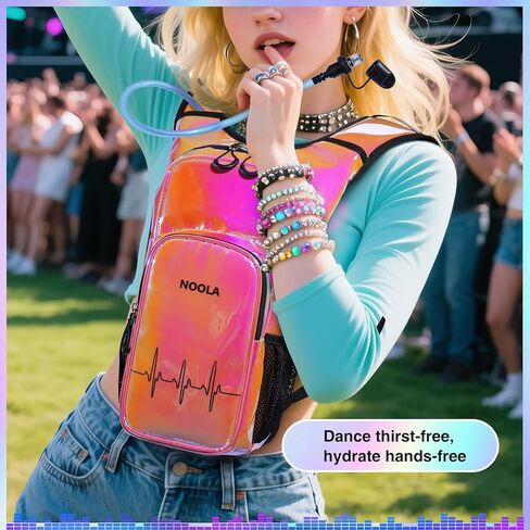 حقيبة ظهر ترطيب نولا رايف ، حقيبة ظهر للماء مع 2L من المثانة المائية ، إكسسوارات مهرجان أساسية للنساء الرجال in Kuwait