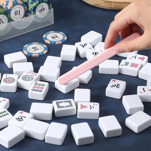 4 Pcs Mahjong Tile Takers Silicone Tile Grabbers Sticks Helps to Reach Pass Pick up Mahjong Accessories Gift for Game Night Safe Easy to Clean Adjust and Organize Improve Fluency of The Game in Saudi Arabia