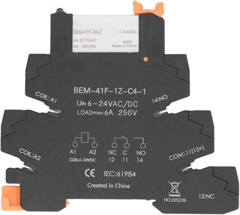 FTVOGUE DC Control AC Solid State Relay Module Ultra Thin SPDT 6A 6V to 24V, DIN Rail Mount, Relay in Saudi Arabia