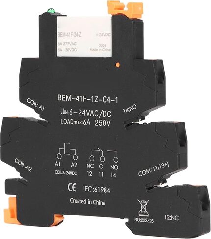 FTVOGUE DC Control AC Solid State Relay Module Ultra Thin SPDT 6A 6V to 24V, DIN Rail Mount, Relay in Saudi Arabia