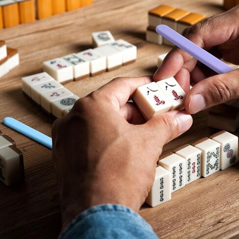 4 Pcs Mahjong Tile Takers Silicone Tile Grabbers Sticks Helps to Reach Pass Pick up Mahjong Accessories Gift for Game Night Safe Easy to Clean Adjust and Organize Improve Fluency of The Game in Saudi Arabia