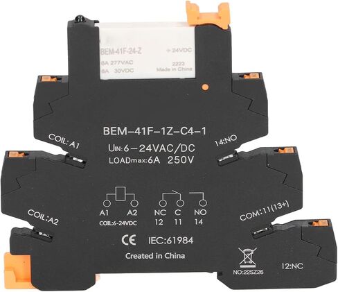 FTVOGUE DC Control AC Solid State Relay Module Ultra Thin SPDT 6A 6V to 24V, DIN Rail Mount, Relay in Saudi Arabia
