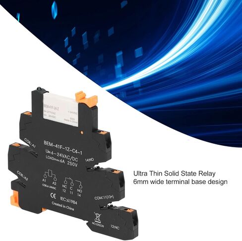 FTVOGUE DC Control AC Solid State Relay Module Ultra Thin SPDT 6A 6V to 24V, DIN Rail Mount, Relay in Saudi Arabia