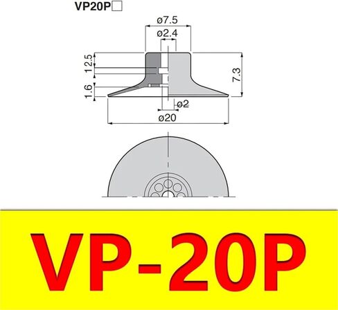 10pcs فراغ رفيع كوب الشفط ملحقات الملحقات الهوائية الصناعية كوب الشفط قطرها 8/10/15/20 مم VP-P (VP-20p ، السيليكون الأبيض) in Kuwait