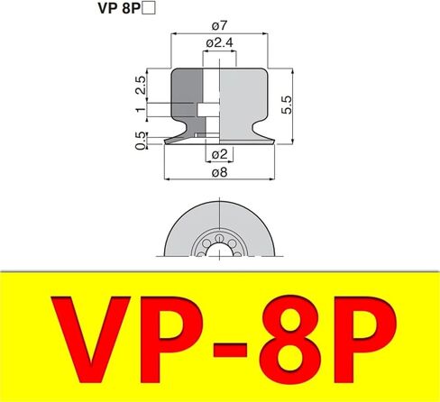 10pcs فراغ رفيع كوب الشفط ملحقات الملحقات الهوائية الصناعية كوب الشفط قطرها 8/10/15/20 مم VP-P (VP-20p ، السيليكون الأبيض) in Kuwait