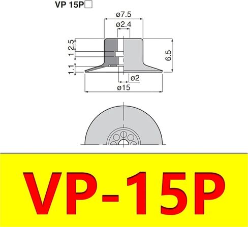10pcs فراغ رفيع كوب الشفط ملحقات الملحقات الهوائية الصناعية كوب الشفط قطرها 8/10/15/20 مم VP-P (VP-20p ، السيليكون الأبيض) in Kuwait