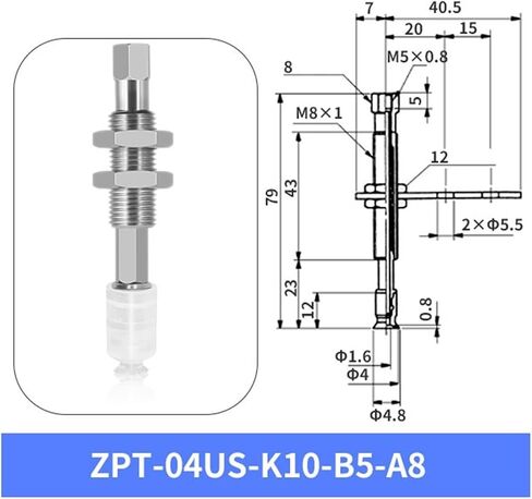 1Pcs ZPT-02US-K6-B5-A8 ZPT-04US-J10-B5-A8 ZPT-06US-J10-B5-A8 White Silicone Full Set Vacuum Suction Cup(ZPT-04US-K6-B5-A8) in Kuwait
