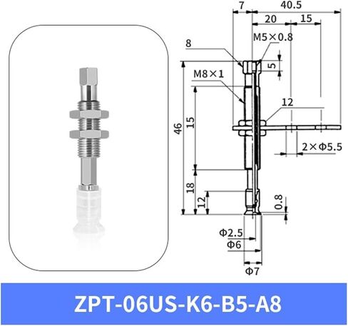 1Pcs ZPT-02US-K6-B5-A8 ZPT-04US-J10-B5-A8 ZPT-06US-J10-B5-A8 White Silicone Full Set Vacuum Suction Cup(ZPT-04US-K6-B5-A8) in Kuwait