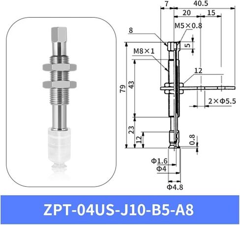 1Pcs ZPT-02US-K6-B5-A8 ZPT-04US-J10-B5-A8 ZPT-06US-J10-B5-A8 White Silicone Full Set Vacuum Suction Cup(ZPT-04US-K6-B5-A8) in Kuwait