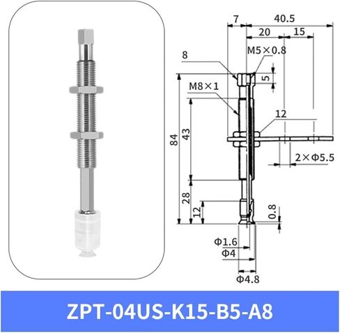 1Pcs ZPT-02US-K6-B5-A8 ZPT-04US-J10-B5-A8 ZPT-06US-J10-B5-A8 White Silicone Full Set Vacuum Suction Cup(ZPT-04US-K6-B5-A8) in Kuwait