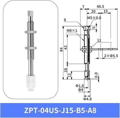 1Pcs ZPT-02US-K6-B5-A8 ZPT-04US-J10-B5-A8 ZPT-06US-J10-B5-A8 White Silicone Full Set Vacuum Suction Cup(ZPT-04US-K6-B5-A8) in Kuwait