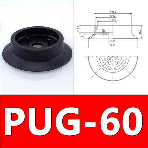 2pcs أكواب شفط المطاط النتريل مكنسة الشفط إكسسوارات معالجة فوهات شفط قوية pug40/50/00/00/100/120/150 (PUG-40) in Saudi Arabia