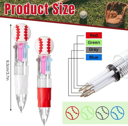 Kosiz Soccer Party Favors Soccer Sport Pen Multicolor 4 in 1 0.5mm Ballpoint Pen for Office Sport Lover Back to School Novelty Gifts Goodie Bags Stuffers(24 Pack) in Saudi Arabia