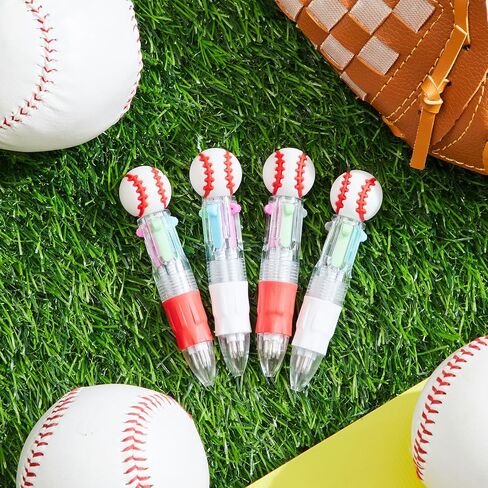 Kosiz Soccer Party Favors Soccer Sport Pen Multicolor 4 in 1 0.5mm Ballpoint Pen for Office Sport Lover Back to School Novelty Gifts Goodie Bags Stuffers(24 Pack) in Saudi Arabia