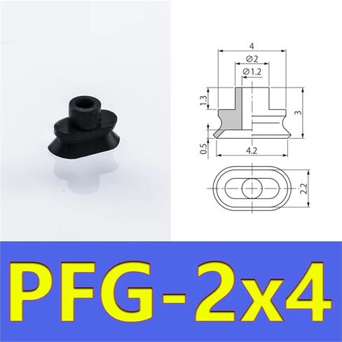 1pcs طويلة الكأس البيضاوي كوب الإكسسوارات الفراغ الكأس الشفط الملحقات الهوائية الصناعية فوهة شفط قوية pwg (PWG-5x20 أبيض) in Saudi Arabia