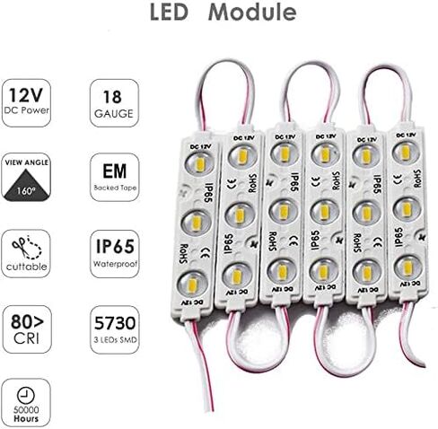 وحدة LED عامة (White-20pcs) ، 75x15cm in Saudi Arabia