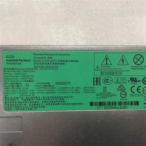 HSTNS-PL30-AD 1200W إمدادات الطاقة 748896-001 748283-201 746073-001 لمصدر طاقة خادم DL580 G9 مع 12pcs 6pin إلى 8pin (مزود طاقة مفرد) in Kuwait