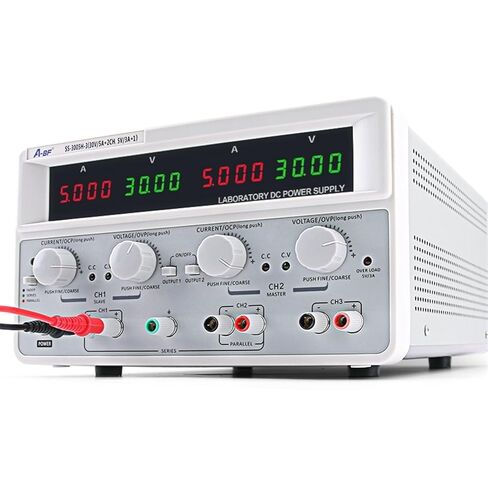 المختبر متعدد القناة لتوفير الطاقة القابلة للتعديل ثلاثية الطريق منظم الجهد المختبر مزود الطاقة 30V 60V 3A 5A (SS-3005H-3) in Kuwait