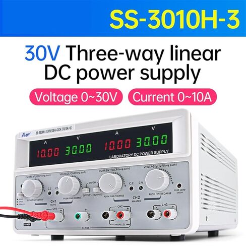 المختبر متعدد القناة لتوفير الطاقة القابلة للتعديل ثلاثية الطريق منظم الجهد المختبر مزود الطاقة 30V 60V 3A 5A (SS-3005H-3) in Kuwait