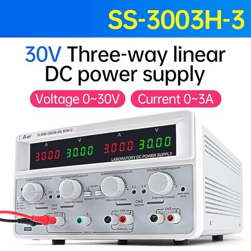 المختبر متعدد القناة لتوفير الطاقة القابلة للتعديل ثلاثية الطريق منظم الجهد المختبر مزود الطاقة 30V 60V 3A 5A (SS-3005H-3) in Kuwait