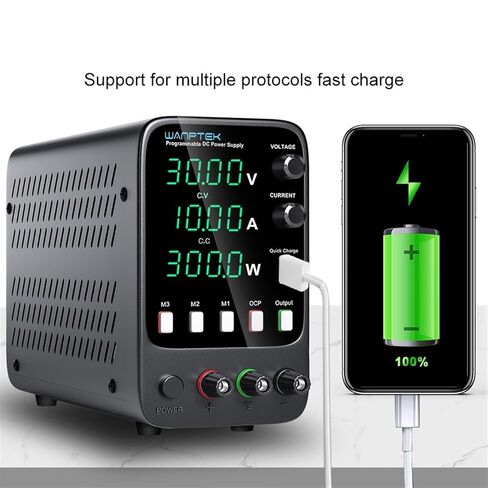 Adjustable Power Supply 30V 10A Lab Programmable Memory Function Bench Power Voltage Regulator Switch 60V 5A(120V 3A) in Kuwait