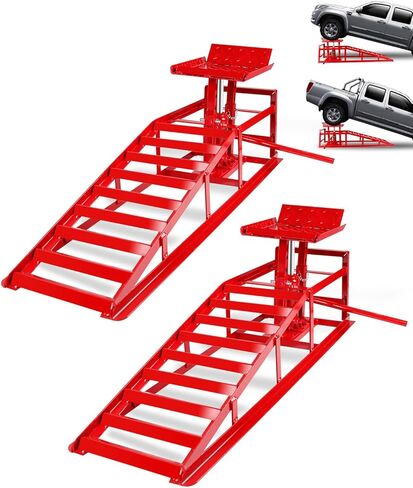 2 عبوة هيدروليكي سيار منحدرات 5T 11000 رطل منخفضة خدمة رفع السيارة المنحدرات مرآب الشاحنة ، ارتفاع هيدروليكي مركبة هيدروليكية. in Kuwait