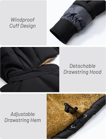 EKLENTSON Men's Winter Parka Jacket Water Repellent Windproof Sherpa Lined Jacket Thermal Warm Coat with Hood in Saudi Arabia