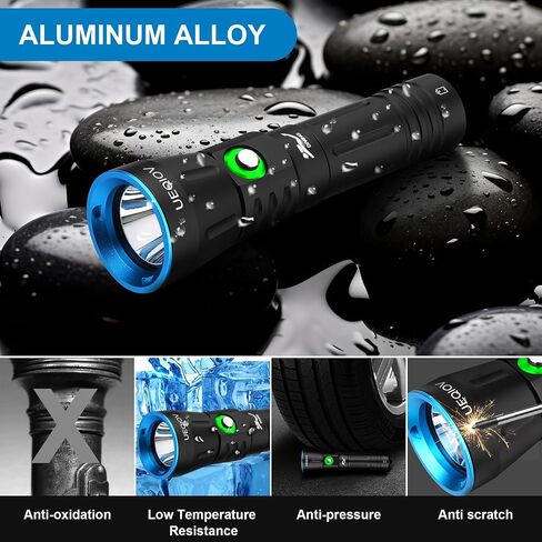 Dive Light Scuba Diving Flashlight Dive Torch Rechargeable,3500Lumens 6 Modes Underwater Light,IPX8 Waterproof Flashlight, Safety Dive Lights with Power Indicator for Night Diving in Saudi Arabia