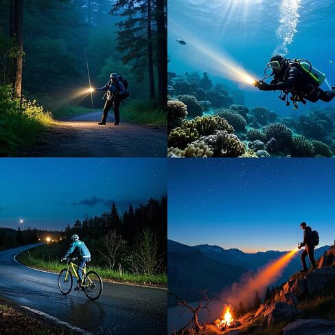 Dive Light Scuba Diving Flashlight Dive Torch Rechargeable,3500Lumens 6 Modes Underwater Light,IPX8 Waterproof Flashlight, Safety Dive Lights with Power Indicator for Night Diving in Saudi Arabia