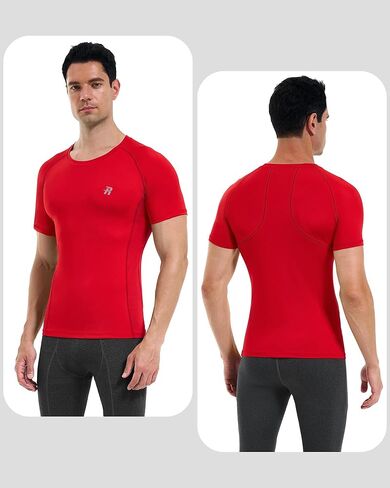 Runhit 3 Pack Men Men Lusserts قمصان قصيرة الأكمام الرياضية الرياضية الرياضية بارد جاف تجريب قمم القاعدة الرياضية أسفل الطبقة السفلية in Saudi Arabia