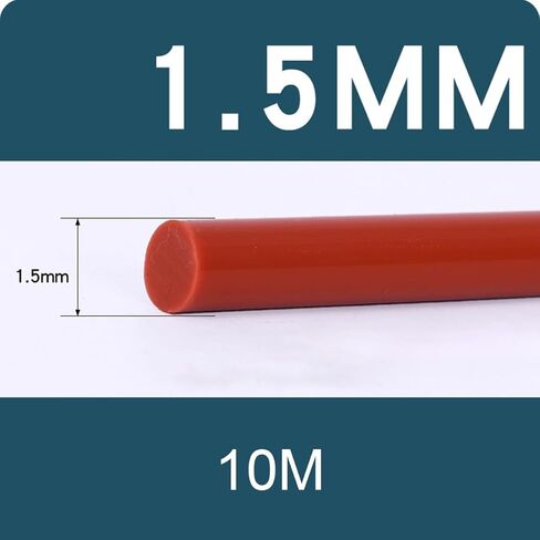 شريط ختم صلب من المطاط ، حمراء حمراء من السيليكون الصلب السيليكون قضيب قضيب قضيب ، 1/5/10M سيليكون حشية مطاطية قطع الختم خاتم درجة حرارة عالية (قطر 2MMX10M) in Saudi Arabia