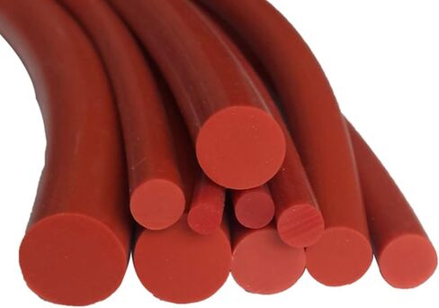Rubber Solid Seal Strip, Red Round Solid Silicone Cord Silicone Rubber Rod Bar, Silicone Rubber Gasket Trim Seal Strips O Ring High Temperature(Diameter 4mm x1M) in Saudi Arabia