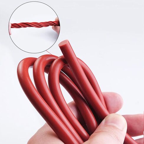 Rubber Solid Seal Strip, Red Round Solid Silicone Cord Silicone Rubber Rod Bar, Silicone Rubber Gasket Trim Seal Strips O Ring High Temperature(Diameter 4mm x1M) in Saudi Arabia