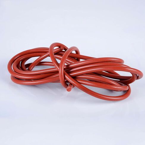 Rubber Solid Seal Strip, Red Round Solid Silicone Cord Silicone Rubber Rod Bar, Silicone Rubber Gasket Trim Seal Strips O Ring High Temperature(Diameter 4mm x1M) in Saudi Arabia