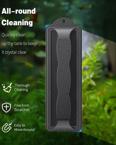 Pawfly Aquarium Magnet Glass Cleaner, Magnetic Fish Tank Cleaner, 1.5" Mini Algae Scrubber for Glass Aquariums, Strong Magnetic Brush Cleaning Tool for Glass Fish Tanks up to 10 Gallons in Saudi Arabia