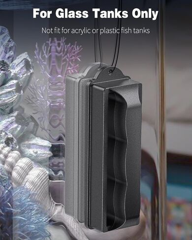 Pawfly Aquarium Magnet Glass Cleaner, Magnetic Fish Tank Cleaner, 1.5" Mini Algae Scrubber for Glass Aquariums, Strong Magnetic Brush Cleaning Tool for Glass Fish Tanks up to 10 Gallons in Saudi Arabia
