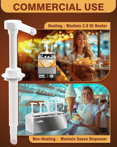 WantJoin Nacho Cheese Dispenser Pump for 4.6Qt Nacho Cheese Dispenser (30cc/2-Pack) Heavy Duty Pump Dispenser for WantJoin 4.6Qt Nacho Cheese Warmer in Kuwait