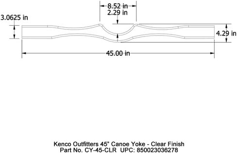 45" Canoe Yoke - Clear Finish in Saudi Arabia