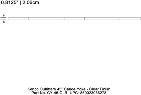 45" Canoe Yoke - Clear Finish in Saudi Arabia