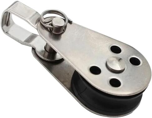 Stainless Steel Pulley, Stainless Steel Swivel Eye Wire Rope Pulley Block Single Wheel Single Nylon Sheave Pulley Block Boat in Saudi Arabia