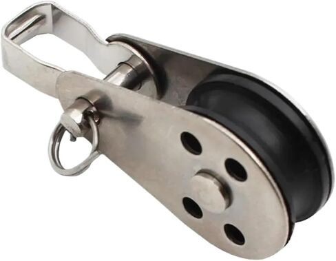 Stainless Steel Pulley, Stainless Steel Swivel Eye Wire Rope Pulley Block Single Wheel Single Nylon Sheave Pulley Block Boat in Saudi Arabia
