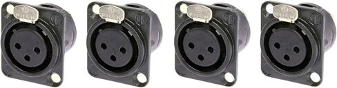 (4 حزمة) Neutrik NC3FD-L-B-1 3-Pin XLR female لوحة نوع in Saudi Arabia