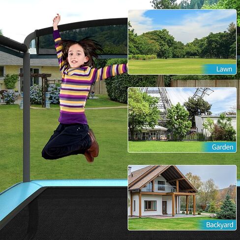 Giantex 6 قدم أطفال الترامبولين مع الأرجوحة ، حمولة كحد أقصى 220 رطلاً ، صغيرة داخلية لطفلين ، شبكة حاوية الأمان ، سحاب مدمج ، مستطيل معتمد من ASTM لمدة 3-8 سنوات in Kuwait