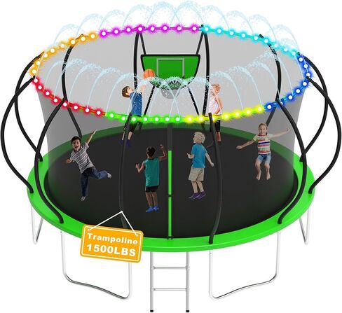 1500 رطل Tranpoline Outdoor 8 10 12 14 16ft tranpoline للأطفال والبالغين ، 【من السهل التثبيت والبناء لآخر tranpolines الترفيه in Kuwait