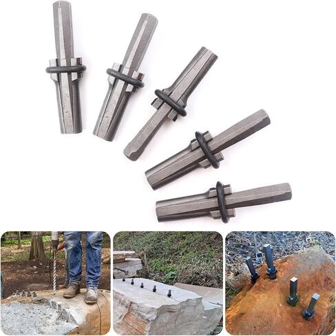 5pieces Wedges and Shims Heavy Duty Stone Splitting Tool for Concrete Rock Stone Splitters Marble Granites Hand Tool in Saudi Arabia